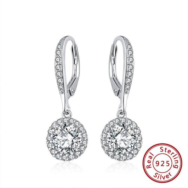Ohrringe 925 Silber, Zirkonia, Weiß, Damen - Bild 1
