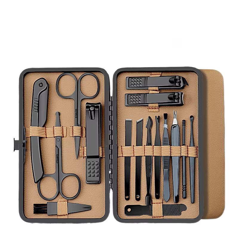 Ouriner Maniküre-Set, Braun, Edelstahl, für Hände und Füße, Unisex - Bild 4