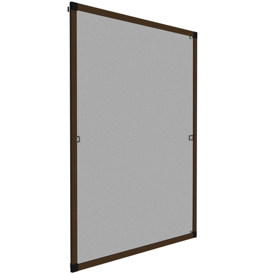 Tectake Fliegengitter mit Aluminiumrahmen für Fenster, wetter- und UV-beständig, Braun, B: 100 cm, H: 120 cm - Bild 2