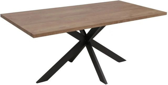 MCW Esszimmertisch O55 im Industrial Design, Walnuss-Optik, B/T/H: 180 x 90 x 76 cm - Bild 1