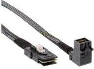 InLine Mini SAS HD Kabel SFF-8643 gewinkelt zu SFF-8087 mit Sideband in Schwarz, Länge: 0,5 m (27629A) - Bild 1