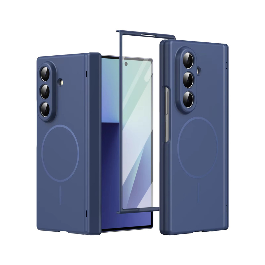 Magnetische Scharnier-Schutzhülle in Blau für Samsung Galaxy Z Fold 7, 6, 5, 4, 3 5G mit MagSafe-Kompatibilität und Displayschutzfolie - Bild 5