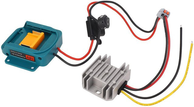 Fishine Spannungsreduzierer 18V auf 12V 10A 120W Spannungsregler Transformator für Makita LXT BL1850B BL1860B in Multicolour - Bild 1