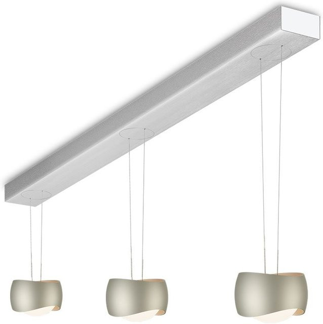 Oligo Curved Slack-Line LED-Pendelleuchte 3-flammig in Beige aus gebürstetem Aluminium mit Tunable White (2200K - 5000K) und Casambi-Steuerung - Bild 1