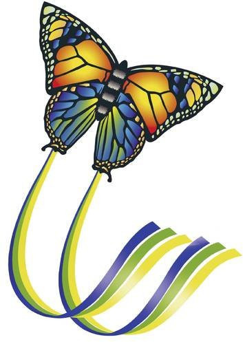 Günther Flugspiele Einleiner Drachen Butterfly Bunt/Mehrfarbig Spannweite 950mm - Bild 1
