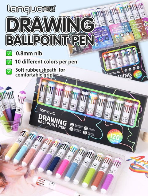 Languo 10-in-1 Mehrfarbiger Kugelschreiber für Kunst und Bastelbedarf in Multicolor - Bild 1