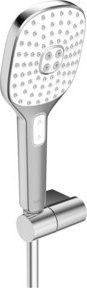 HansaACTIVEJET Handbrause 3-strahlig in Chrom und Silber mit Anti-Kalk-Funktion und Wassersparfunktion - Bild 1