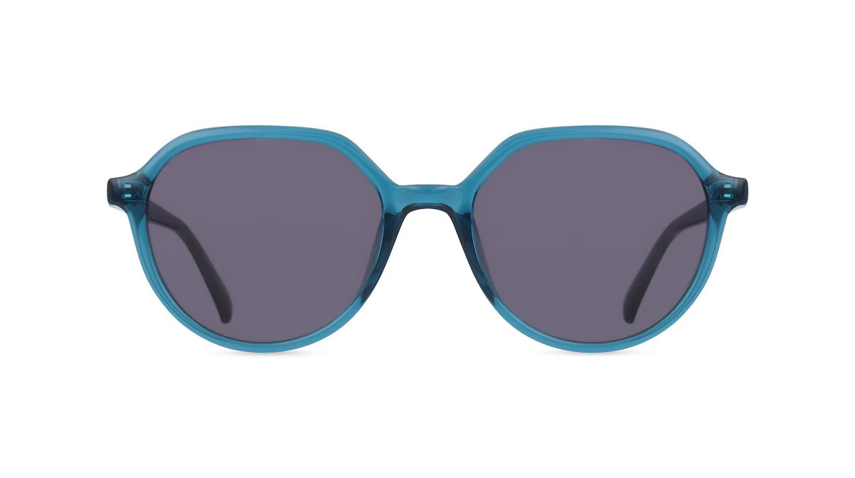 Fielmann ABC 074 SUN FA Sonnenbrille Panto, Vollrand, Acetat, Unisex, Blau - Bild 1