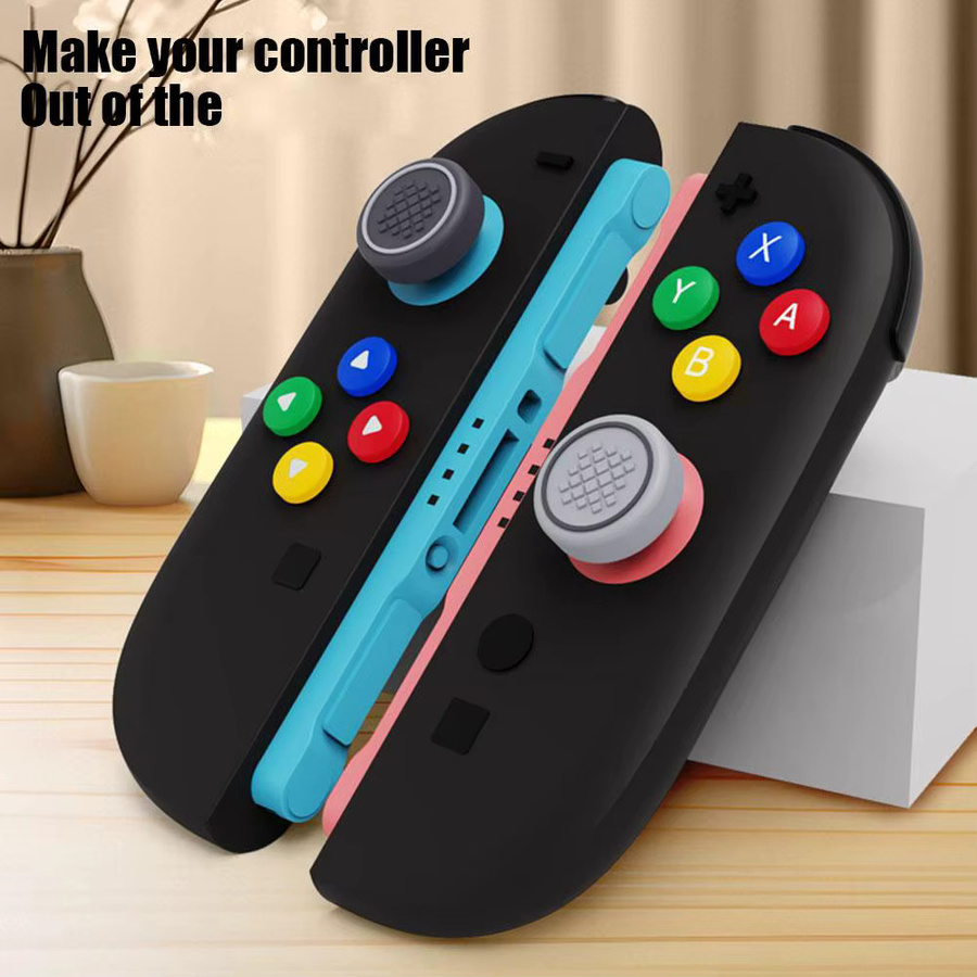 Joystick-Kappen für Nintendo Switch 2: Rutschfeste Silikon-Tastenabdeckungen und Daumengriffe in Multicolour - Bild 5
