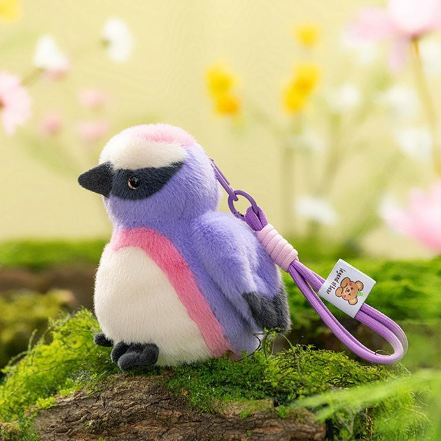 Schlüsselanhänger Spatzenvogel, Bunte Vögel, Kinder, Gelb - Bild 1