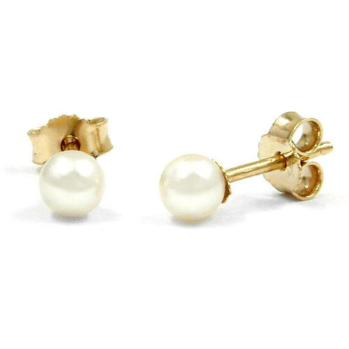 Colfem Ohrstecker, 375 Gold, Zuchtperle, 4mm, Unisex - Bild 1