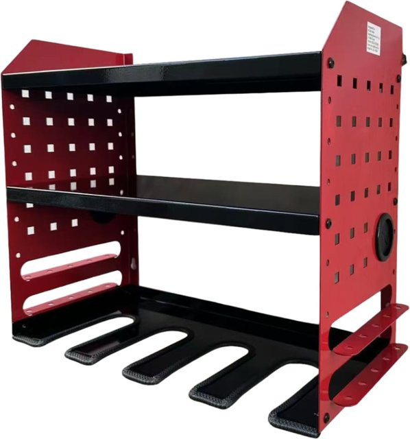 HC Tools Werkzeugregal aus Stahl in Rot, Wandmontage, B/T/H: 51,5 x 22,5 x 40,5 cm - Bild 1