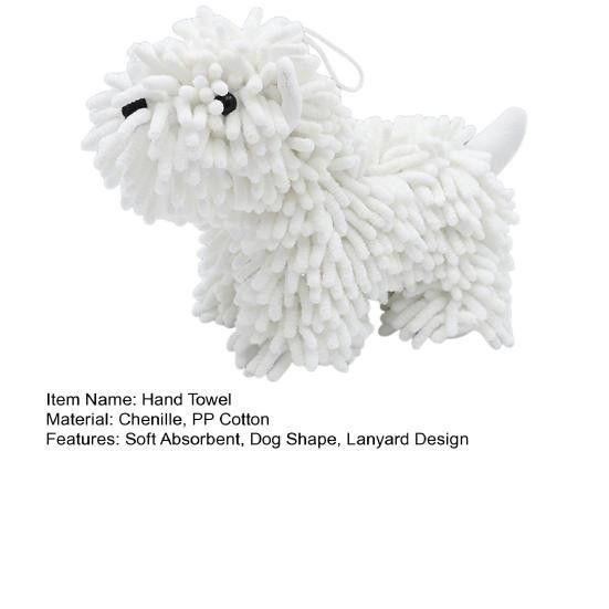 Home Textile Star Chenille Handtuch in Welpenform aus weichem Mikrofasertuch, grau - Bild 2