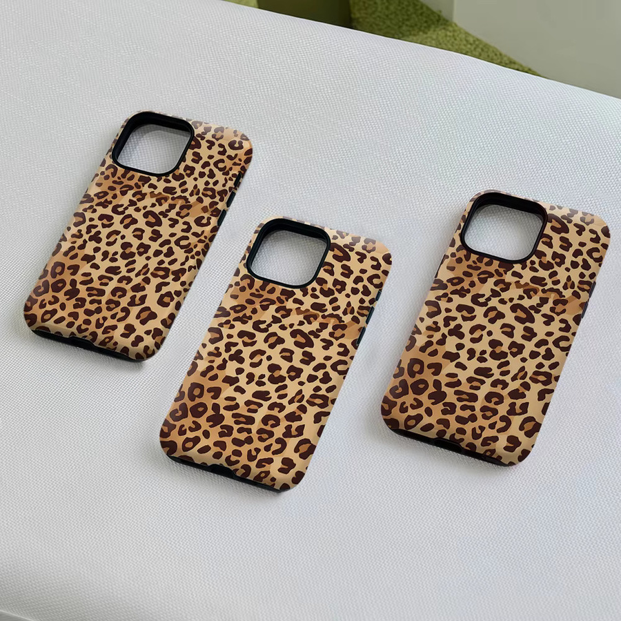 Aurea Case Matte Bumper MagSafe Hülle mit Leopardenmuster für iPhone 17 16 15 14 13 Pro Max Plus stoßfest - Bild 4