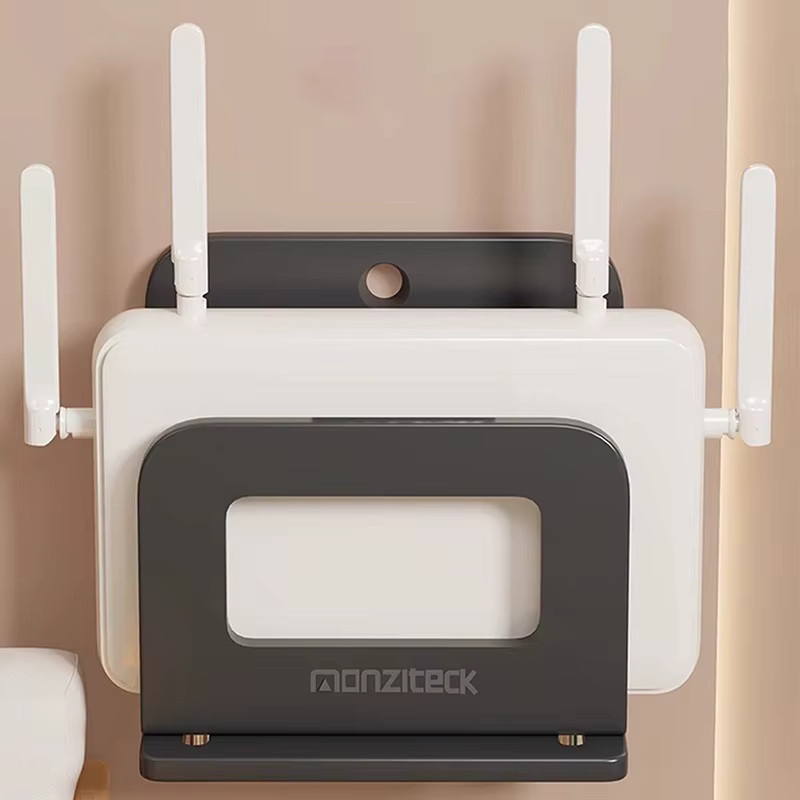 WHPHous Verstellbare Wandhalterung für Router, Modem, TV-Box und Mediaplayer in Schwarz - Bild 2