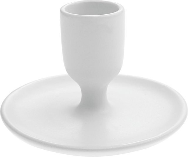 Rico Design Keramik Stielkerzenhalter weiß Höhe: 8,5 cm, Durchmesser: 5,5 cm - Bild 1