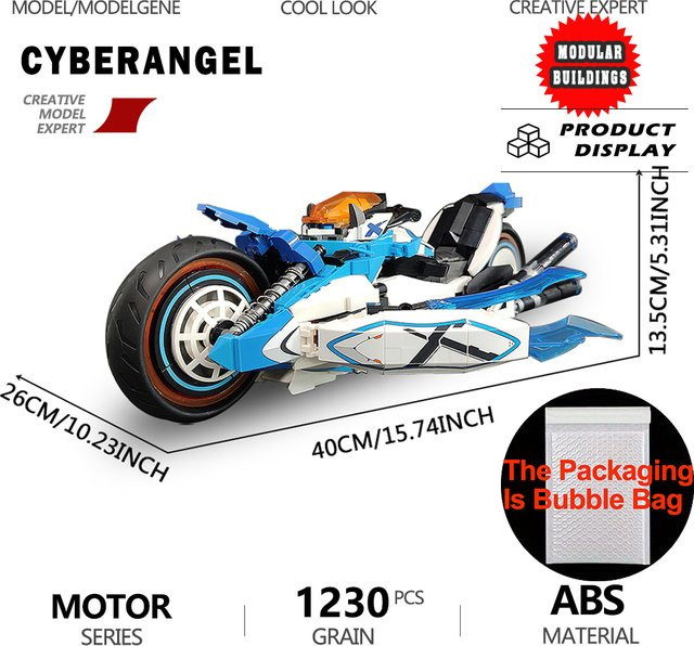 Yangkili Cyberangel Motorrad-Modell, Bausteine, ab 14 Jahren - Bild 1