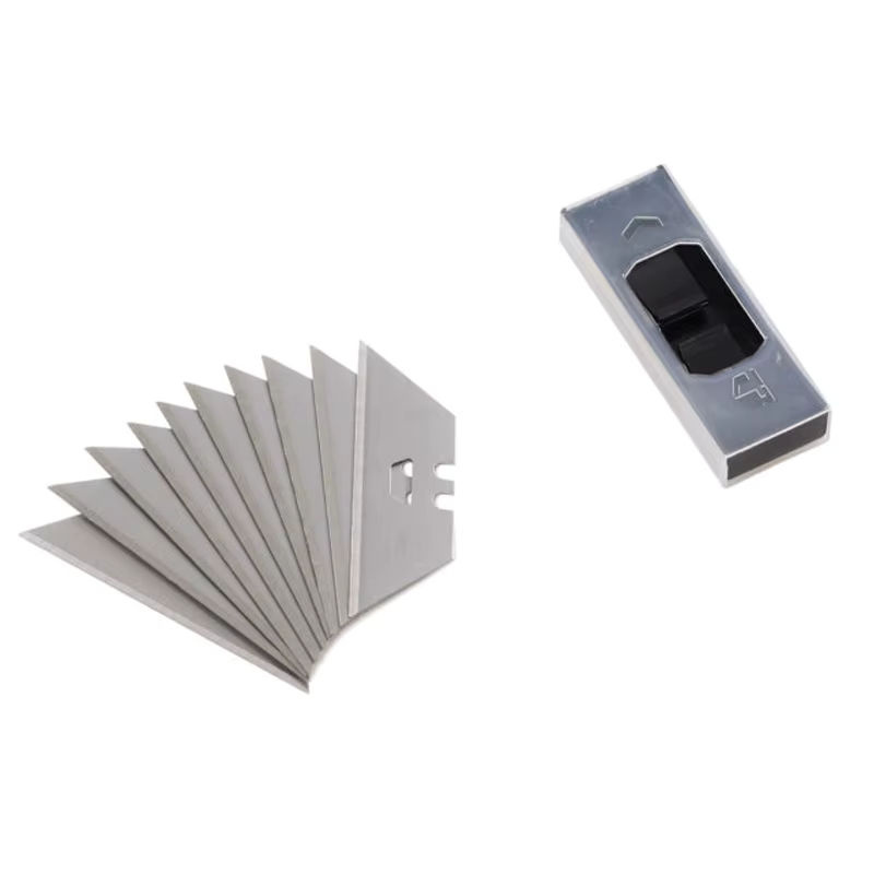 Toughbuilt 30er-Pack Allzweckmesserklingen aus Kohlenstoffstahl, 18mm Snap-Off Ersatzklingen, Silber - Bild 3