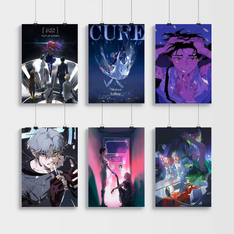 Anime A-Alien S-Stage Classic Vintage Poster aus Papier in Mehrfarbig, Rechteckig, B/H: 15 x 15 cm - Bild 3