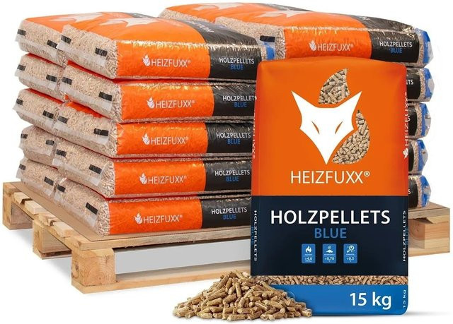Heizfuxx Blue enplus A1 Holzpellets aus Weichholz, 300 kg Palette (20 x 15 kg) - Bild 1