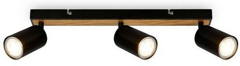 Briloner Deckenstrahler LED GU10 9W Schwarz Holz modern verstellbar - Bild 1
