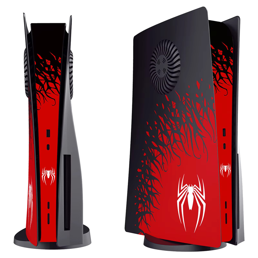 JazPlate Vinyl Skin Aufkleber für PlayStation PS5 Konsole mit integriertem mittlerem Spider Design für die Lightbar - Bild 3