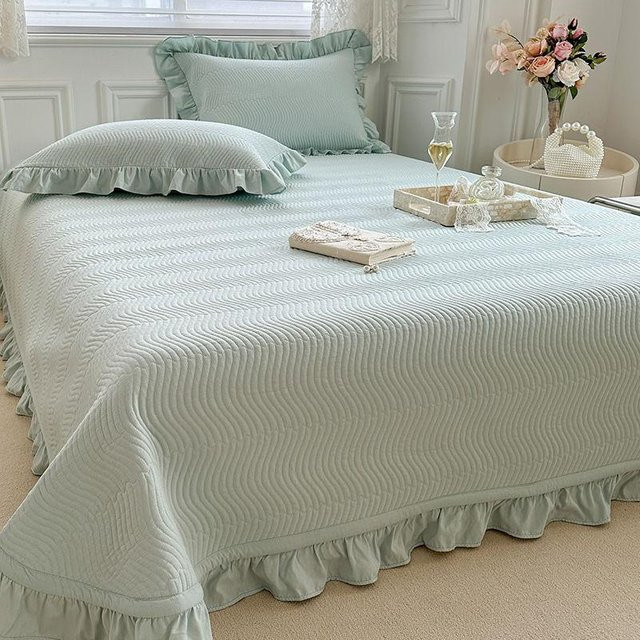 Super Six Tagesdecke aus Jacquard in Grün, B/B: 230 x 250 cm - Bild 1