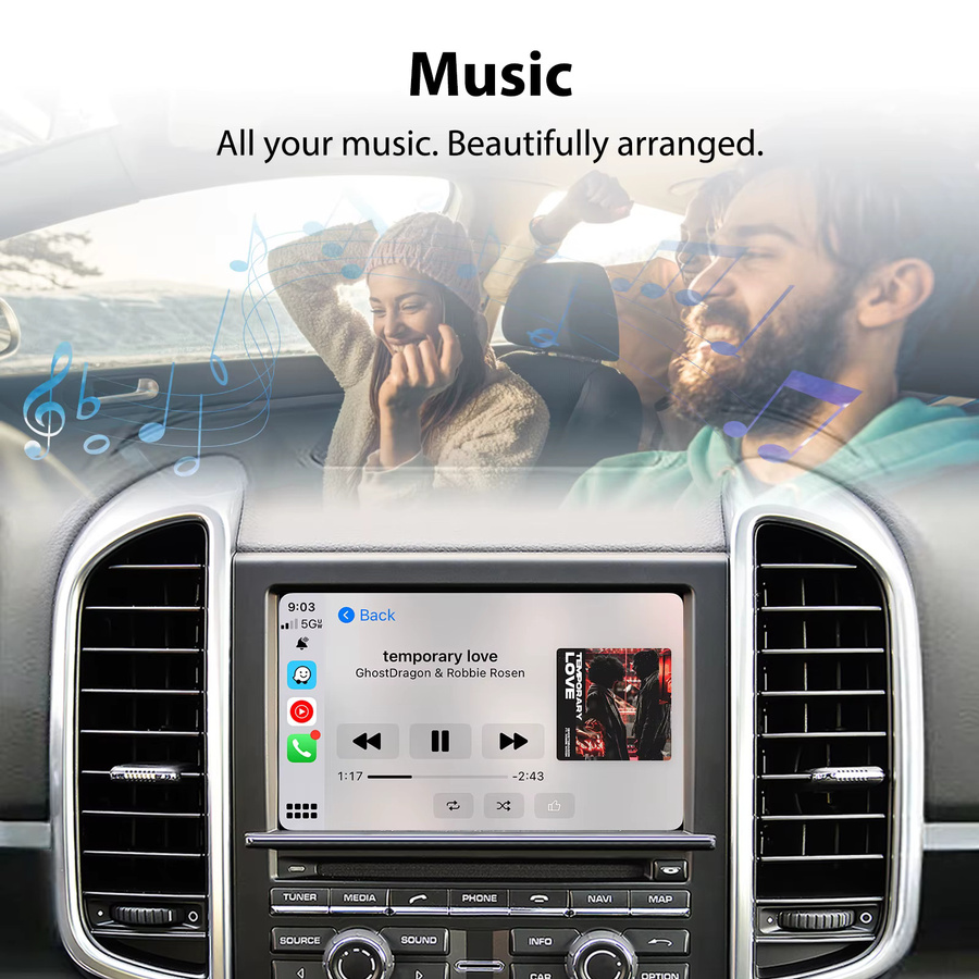 LEXXSON OEM Bildschirm-Upgrade Decoder-Box für Porsche PCM3.1 mit Wireless CarPlay, Android Auto und Mirror Link in Schwarz - Bild 6