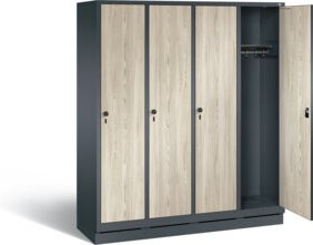 Garderobenschrank Evolo von C+P Möbelsysteme in Sen-Esche und Anthrazitgrau, H x B x T: 180 x 159 x 50 cm - Bild 1