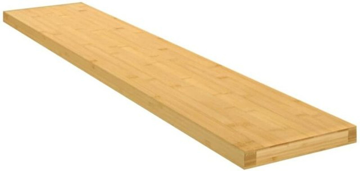 Wandregal aus Bambus von vidaxl in Natur/Braun im Landhausstil, B: 100 cm, T: 20 cm, H: 4 cm - Bild 1