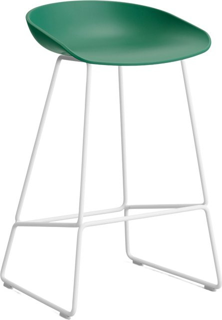 HAY About A Stool AAS 38 Hocker in Grün aus Stahl und Polypropylen - Bild 1