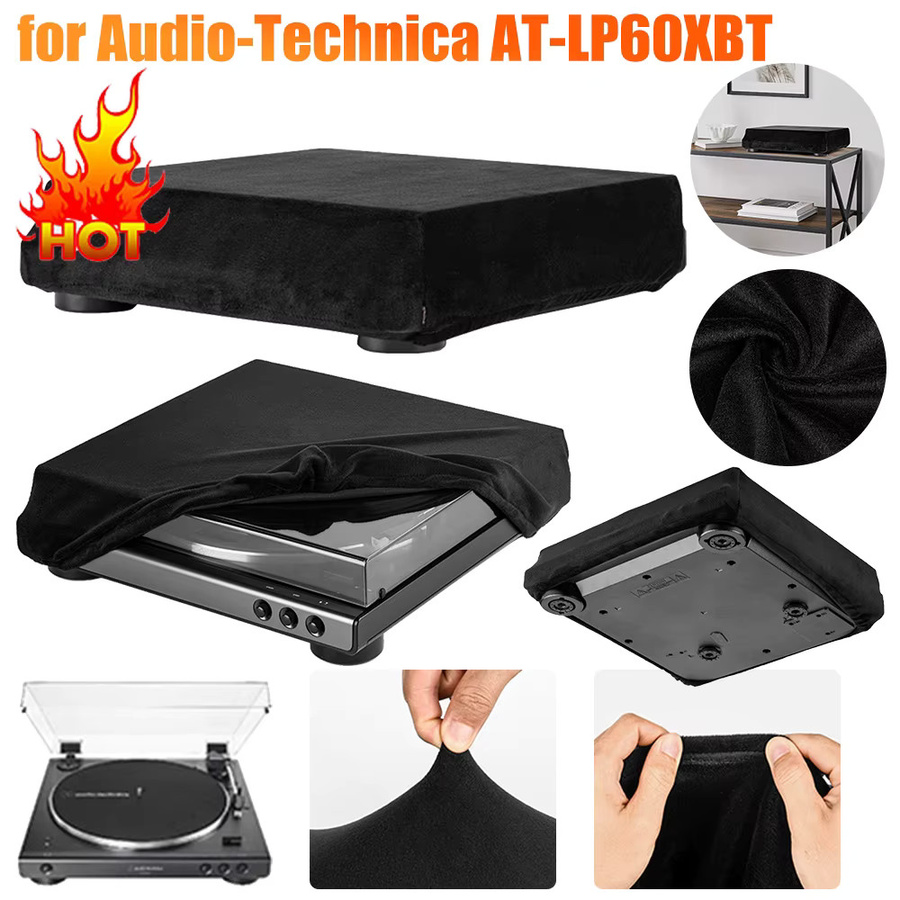 Audio-Technica Schutzhülle für AT-LP60XBT Plattenspieler aus elastischem Spandex in Schwarz - Bild 2