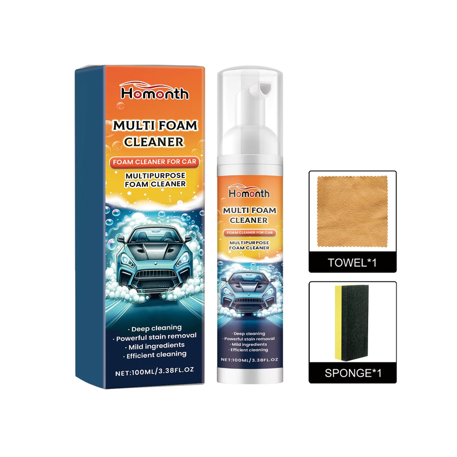 Homonth Mehrzweck-Schaumreiniger ohne Spülung zur Tiefenreinigung und Fleckenentfernung für Auto-Innenraum, Kunststoff, Leder und Sofas, 100 ml - Bild 6