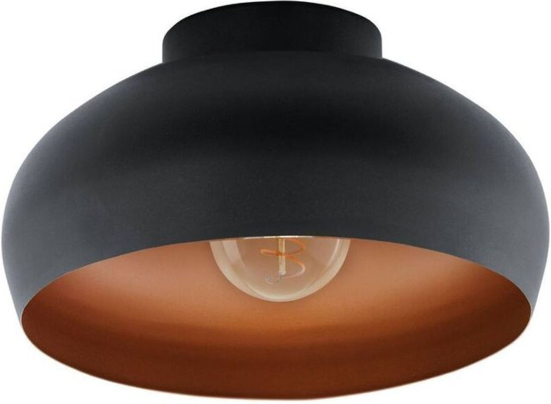 Eglo Deckenleuchte Mogano Schwarz/Kupfer Modernes Design aus Metall E27 Dimmbar H: 17,5 cm, Ø: 28 cm - Bild 1