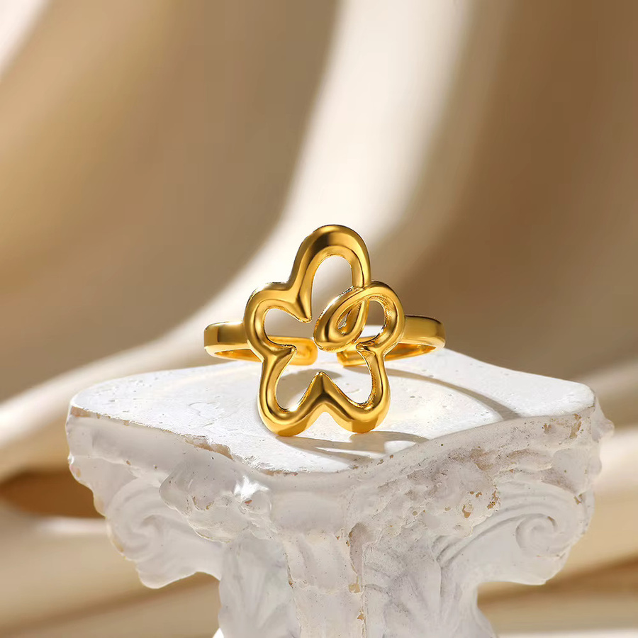HPTOTMG Ring, Edelstahl, Gold, Damen, Unendlichkeitssymbol - Bild 2