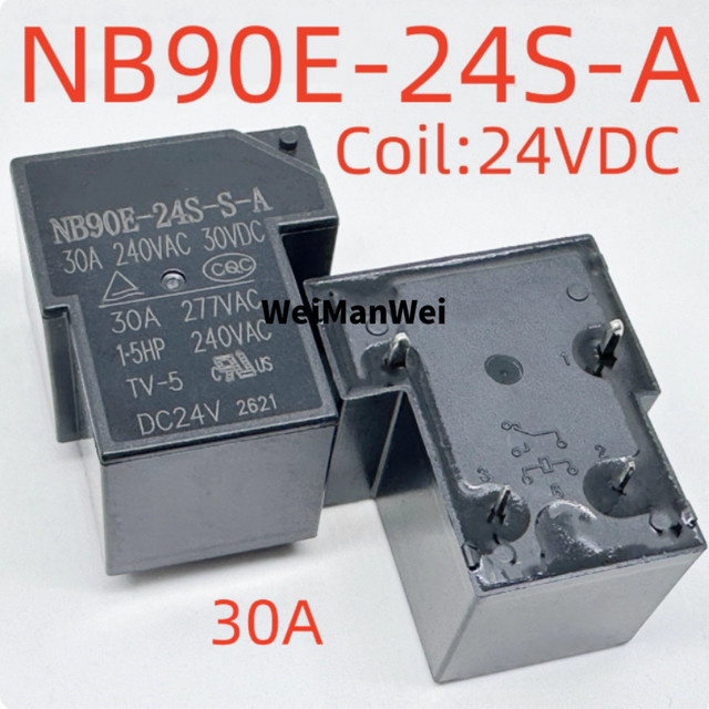 4-poliges Relais Nb90 Nb90E-12S-S-A Nb90E-24S-S-A T90A4 in Schwarz - Bild 1