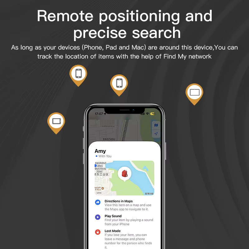 RSH Bluetooth GPS-Tracker IP54 in Weiß für Apple Find My als AirTag-Ersatz zur Ortung von Schlüsseln, Geldbörsen, Fahrrädern und Haustieren - Bild 6