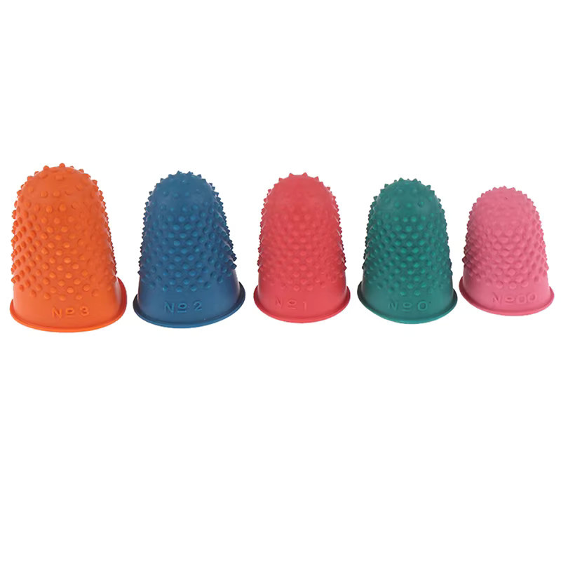 JETTING Fingerhut-Set aus Gummi für Nähen und Quilten, 5 Stück, Mehrfarbig - Bild 2