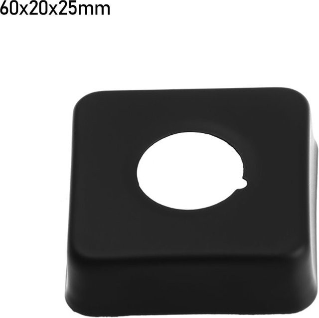 ToppVigo Stahlflanschabdeckung aus Edelstahl in Schwarz B/T/H: 60 x 20 x 25 mm - Bild 1
