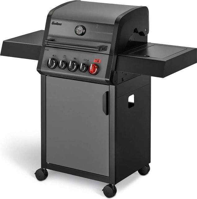 Enders Gasgrill Hyde 3 Sikr Turbo in Schwarz mit 3 Brennern, Seitenkocher und Piezo-Zündung - Bild 1