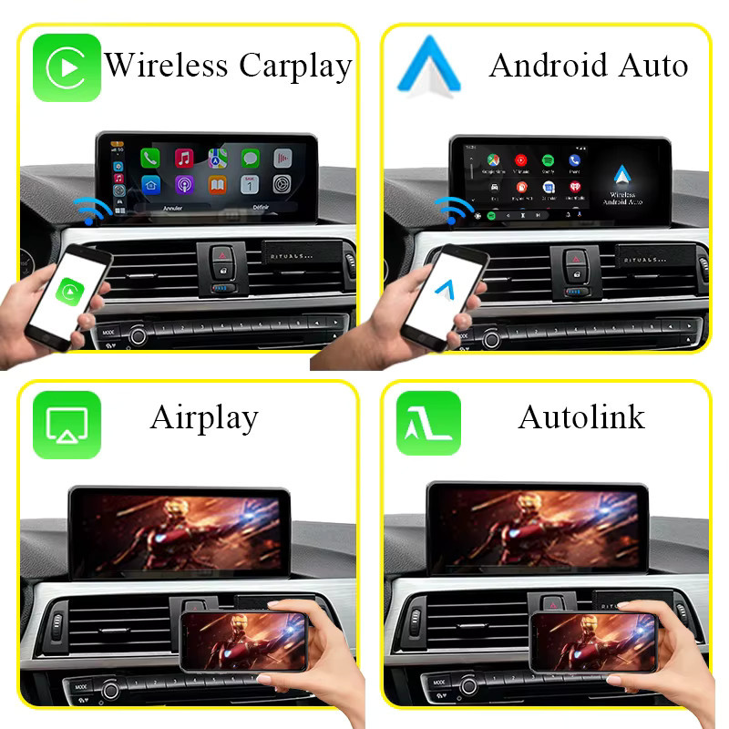 AUTOTOP 10,25 Zoll Linux Wireless Carplay und Android Auto Touchscreen für BMW 3er/4er Reihe F30 F31 F32 F33 F34 F36 G20 in Schwarz - Bild 4