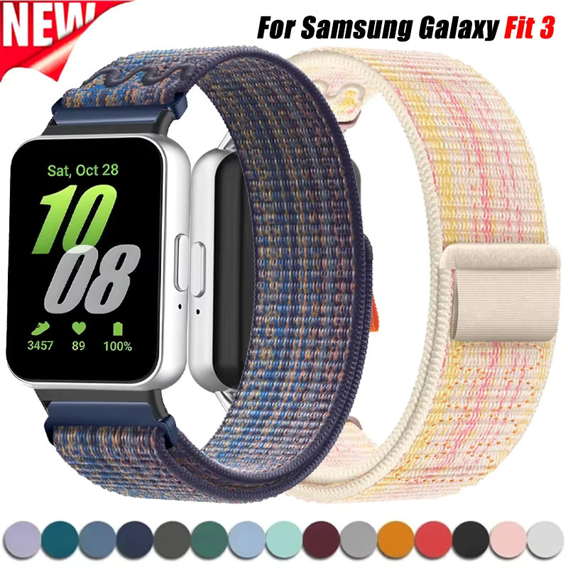CAOWTAN Sport-Nylonschlaufe für Samsung Galaxy Fit3 Uhrenarmband mit Metallanschluss, atmungsaktiv und bequem - Bild 3