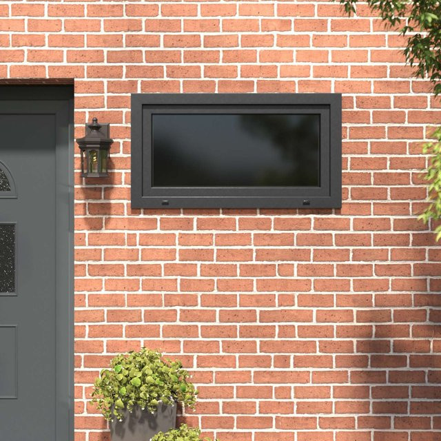 Kellerfenster RISOR von Yiwydaa aus PVC und Glas in Anthrazit, B: 110 cm, H: 50 cm - Bild 1