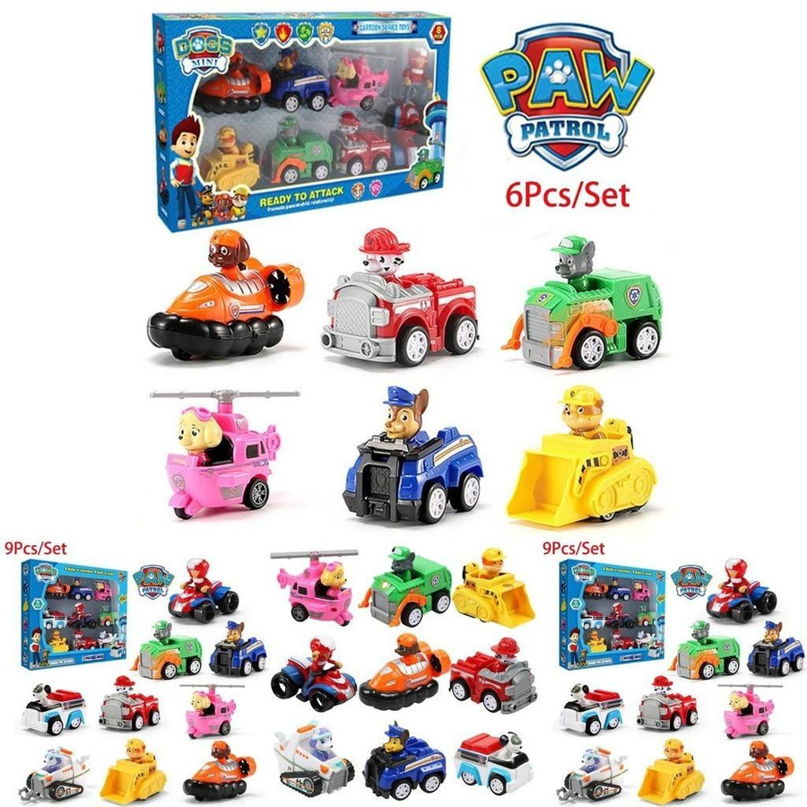 DewBloom Paw Patrol Fahrzeuge Set mit Rückziehfunktion 6-teiliges Set - Bild 4