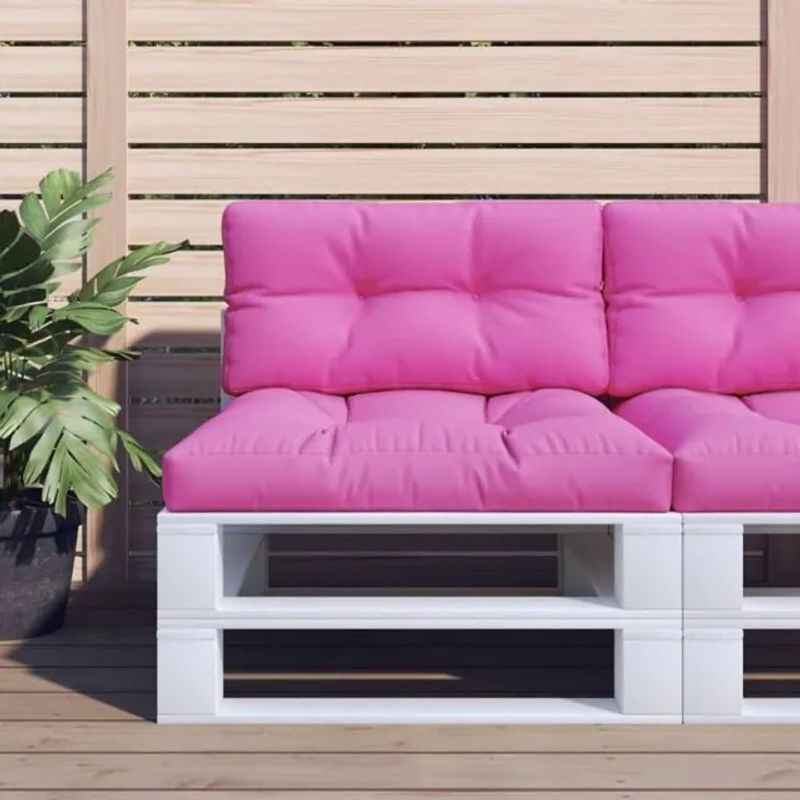 Vidaxl Palettenkissen aus Stoff in Rosa, rechteckig, B/T/H: 70 x 40 x 12 cm - Bild 1