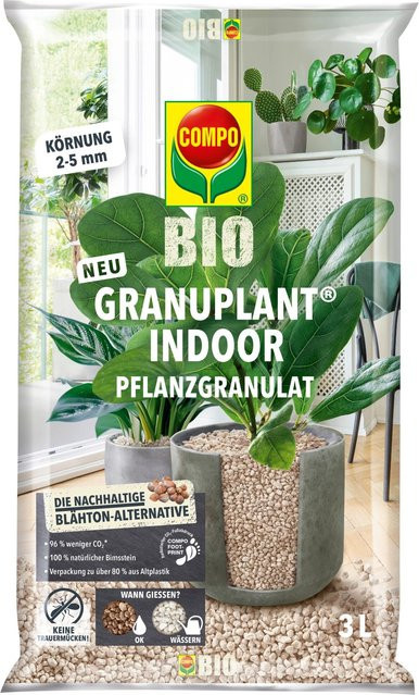 Compo Granuplant Bio-Pflanzgranulat für Indoor und Balkon, 2-5 mm Bimsgranulat - Bild 1