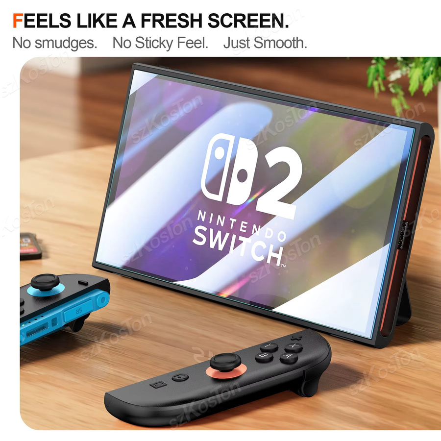 Nintendo Switch 2 Displayschutzfolie aus gehärtetem Glas, transparent, kratzfest, HD-Schutzfolie für dein Spiele-Zubehör - Bild 3