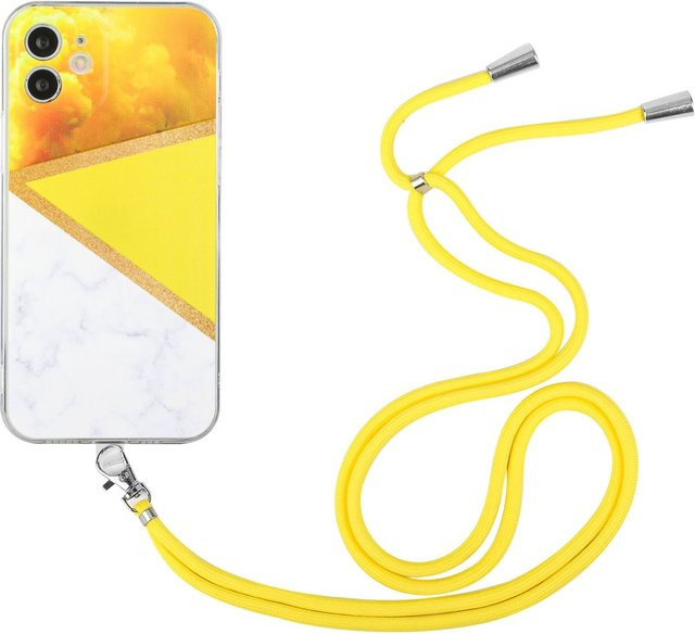 Schutzhülle mit Handykette für Apple iPhone 12 Mini in Gelb - Bild 1