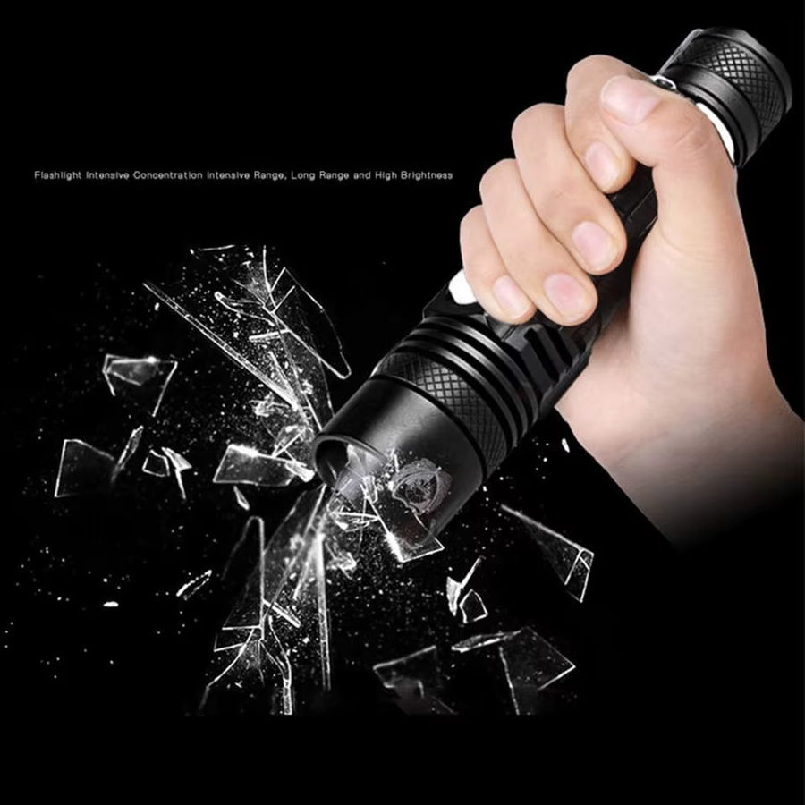 XIWANGFIRE Ultrahelle LED-Taschenlampe mit Clip, wiederaufladbare T6-Taschenlampe in Schwarz für Outdoor, Camping und Wandern - Bild 5