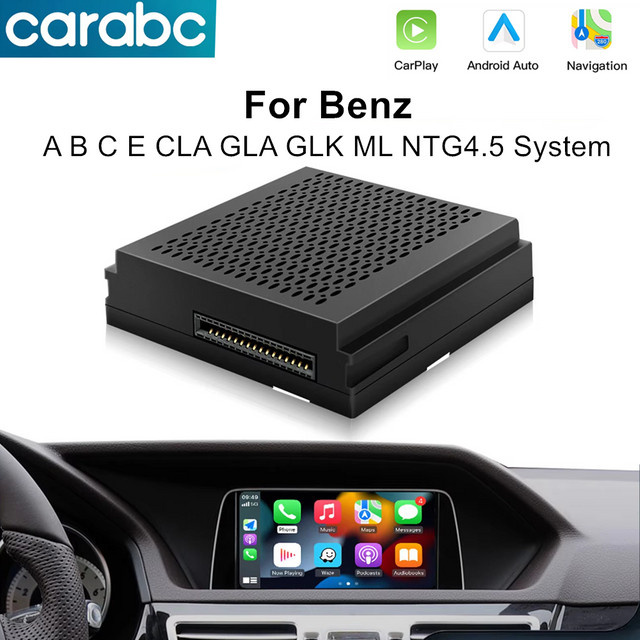 CARABC Wireless CarPlay und Android Auto Navigationsmodul für Mercedes Benz NTG4.5 Systeme in Schwarz - Bild 1